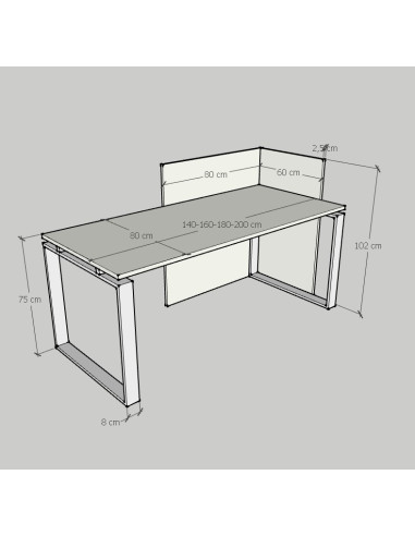 Mesa MOSTRADOR CON PATAS 80 CMS