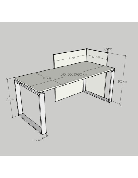 Mesa MOSTRADOR CON PATAS 80 CMS