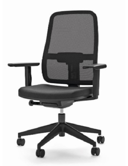 Silla giratoria, brazos regulables, respaldo malla BLAZE