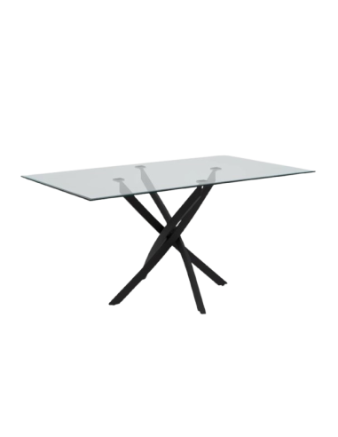 Mesa de cristal FONTANA BLACK