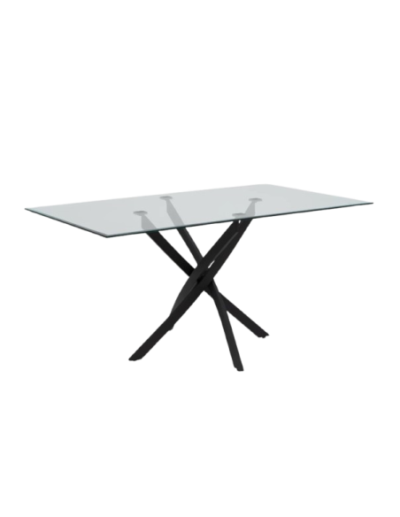 Mesa de cristal FONTANA BLACK