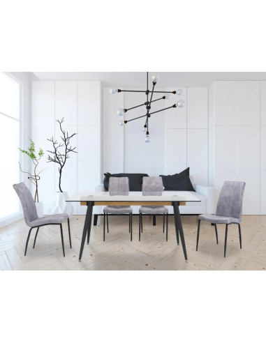 Mesa de cristal EVA BLACK