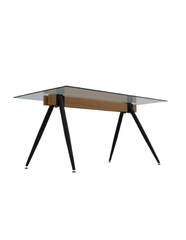 Mesa de cristal EVA BLACK