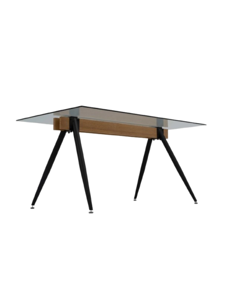 Mesa de cristal EVA BLACK
