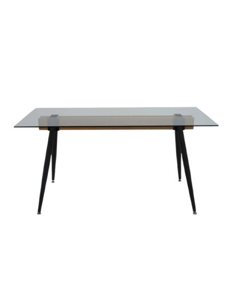 Mesa de cristal EVA BLACK
