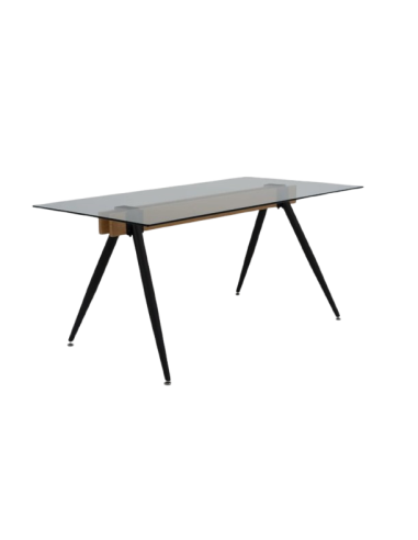 Mesa de cristal EVA BLACK