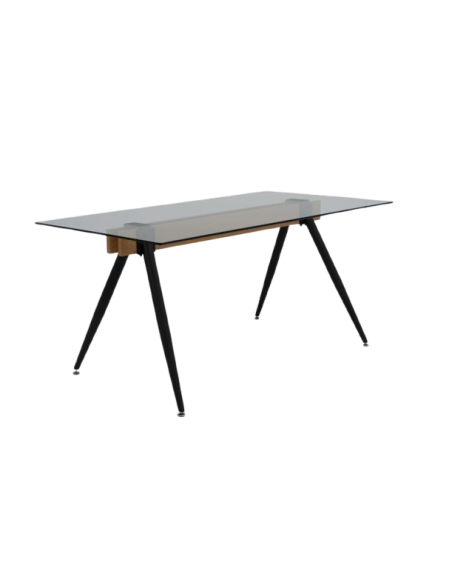 Mesa de cristal EVA BLACK