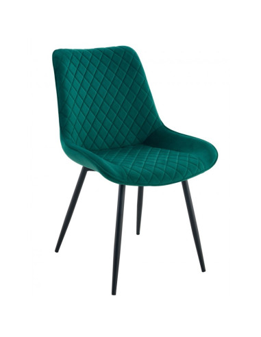 Silla tapizada en tejido velvet FELICIA