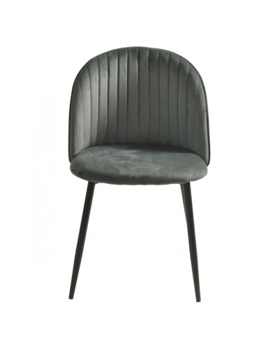Silla tapizada en tejido velvet, PALM