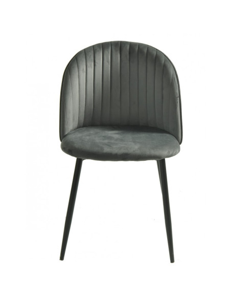 Silla tapizada en tejido velvet, PALM