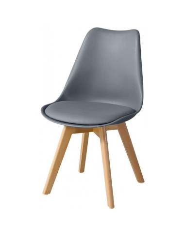 Silla polipropileno, cojín, TORRE 4P