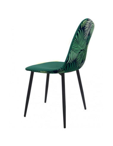 Silla tapizada en tejido velvet HORUS...