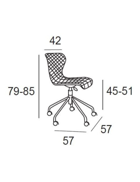Silla giratoria de diseño LADY PEPA