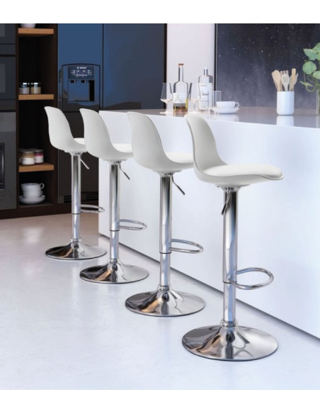 Taburete con estructura cromada TOW RG