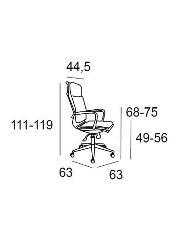 Silla giratoria, ecopiel, MAXIMO