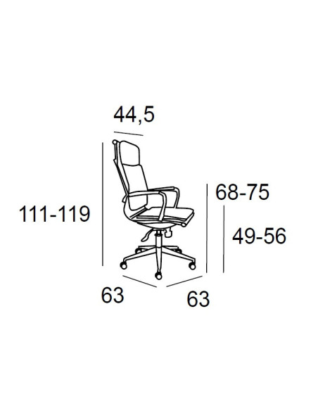 Silla giratoria, ecopiel, MAXIMO