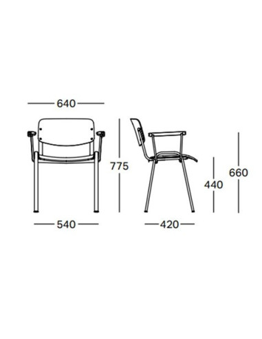 Silla de formacion, con brazos, MILK