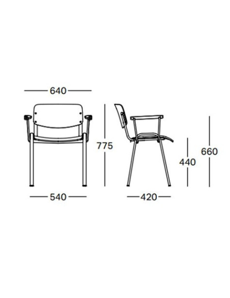 Silla de formacion, con brazos, MILK