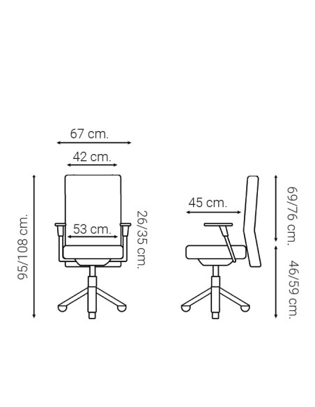 Silla de oficina RIO WHITE