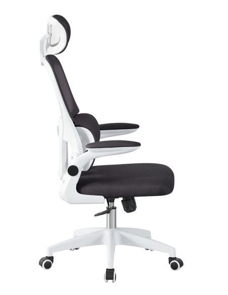 Silla con respaldo de malla y cabezal, BERNAY