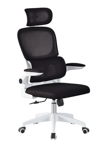 Silla con respaldo de malla y cabezal, BERNAY