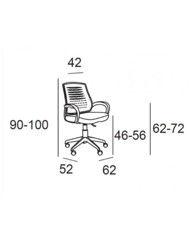 Silla operativa respaldo malla BAMBOLA