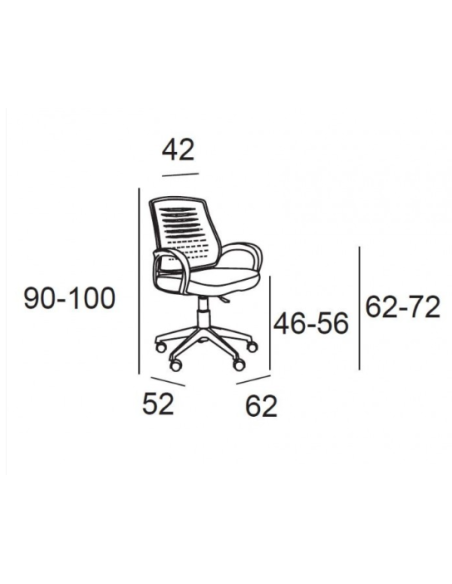 Silla operativa respaldo malla BAMBOLA