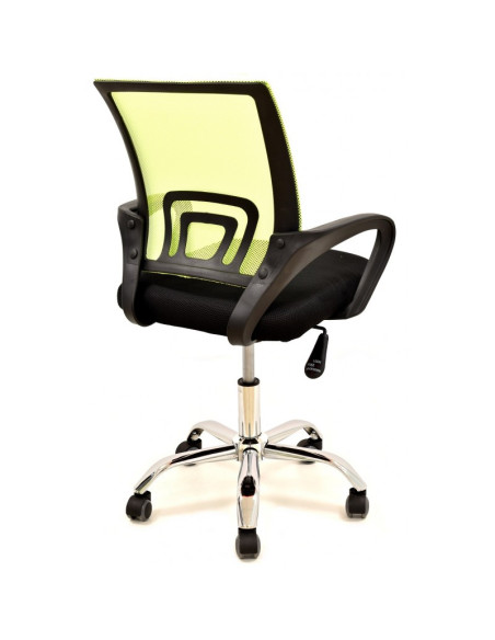 Silla de oficina, tejido negro y malla FISS NEW-N