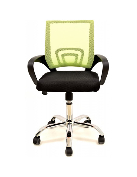 Silla de oficina, tejido negro y malla FISS NEW-N