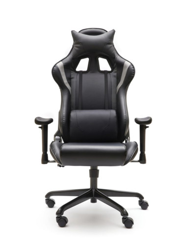 Silla Gaming ecopiel negro-gris MAGOR