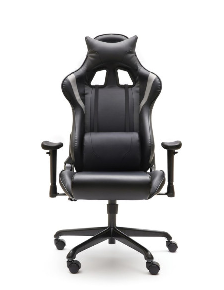 Silla Gaming ecopiel negro-gris MAGOR