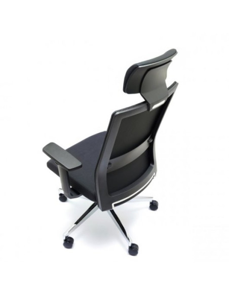 Silla oficina, respaldo malla, cabezal NELIA