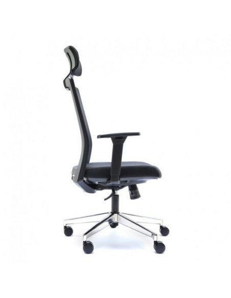 Silla oficina, respaldo malla, cabezal NELIA