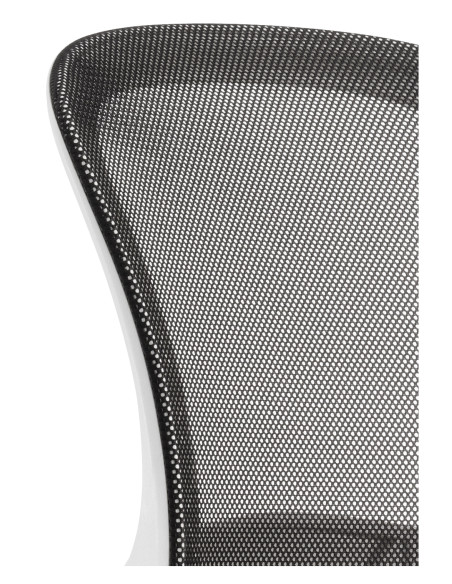 Silla giratoria respaldo medio en malla negra LIRONA