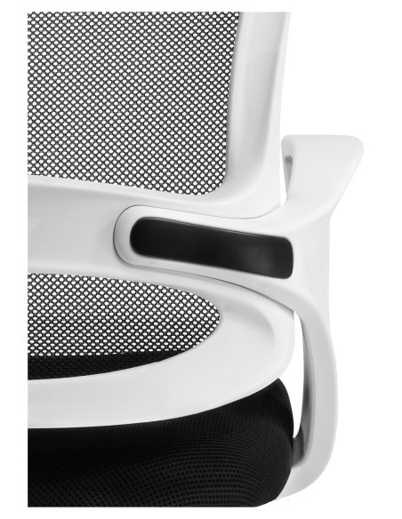 Silla giratoria respaldo medio en malla negra LIRONA