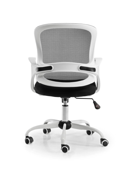 Silla giratoria respaldo medio en malla negra LIRONA