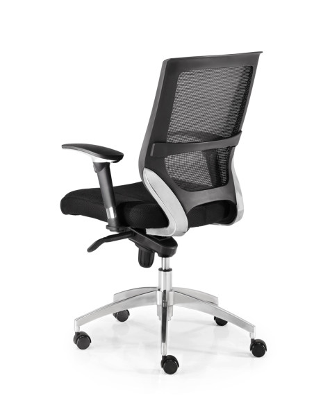 Silla giratoria con respaldo alto de malla MALORA