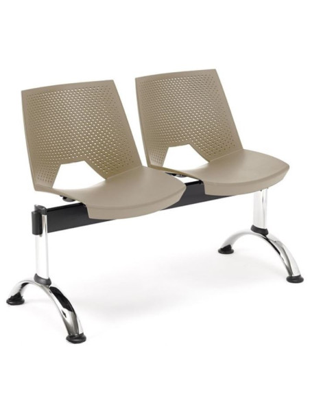 Bancada carcasa monoblock polipropileno, respaldo perforado BANCADASTRIKE-2