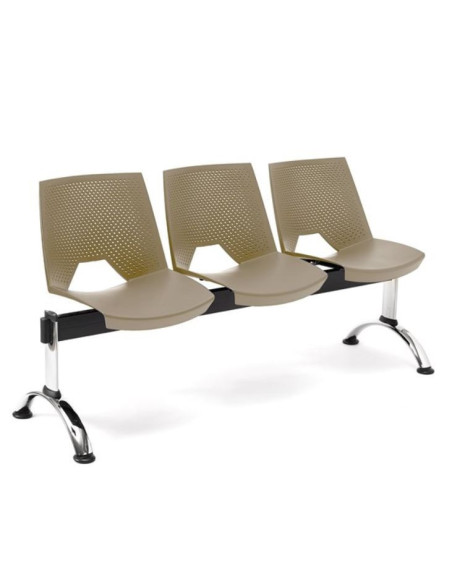 Bancada carcasa monoblock polipropileno, respaldo perforado BANCADASTRIKE-3