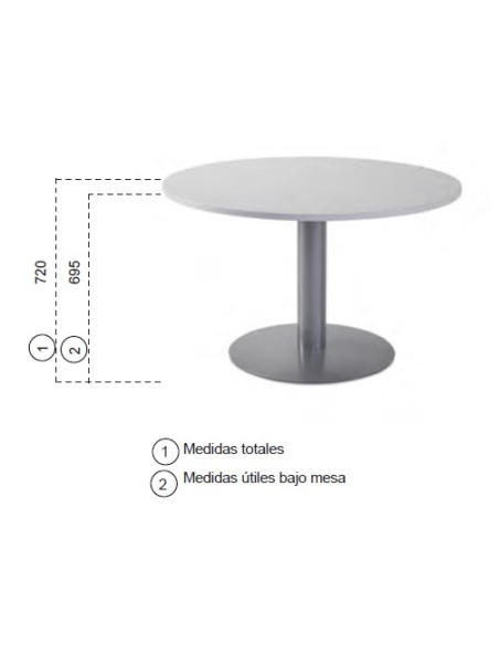Mesa de reunión redonda Carving