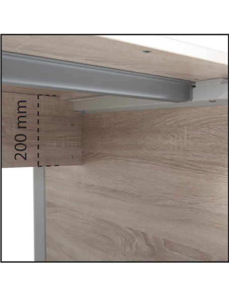 Mesa oficina, fondo 90 cm, Omega