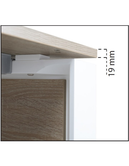 Mesa oficina, fondo 90 cm, Omega, Exprés