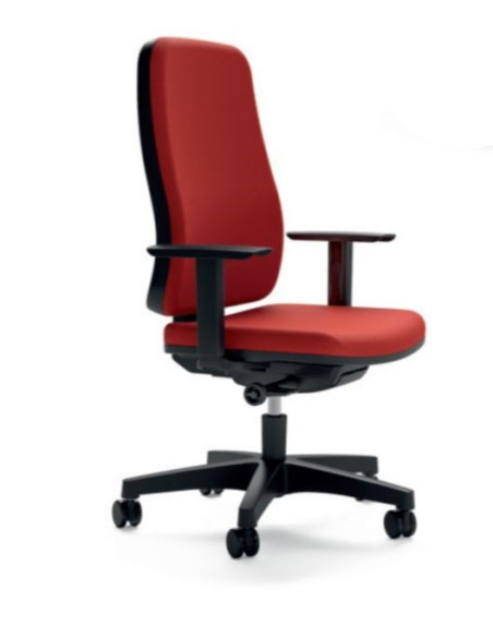 Silla giratoria, con brazos regulables, tapizado textil BLAZE