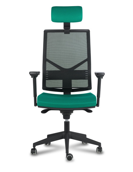 Silla oficina, respaldo malla y cabezal ZOE 3