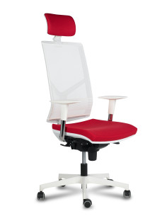 Silla oficina, respaldo malla, cabezal, ZOE 4