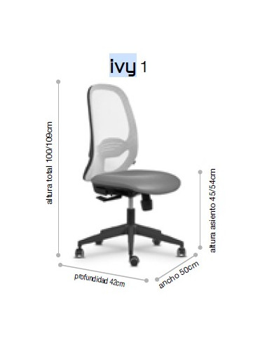 Silla malla y polipiel, IVY 1-2