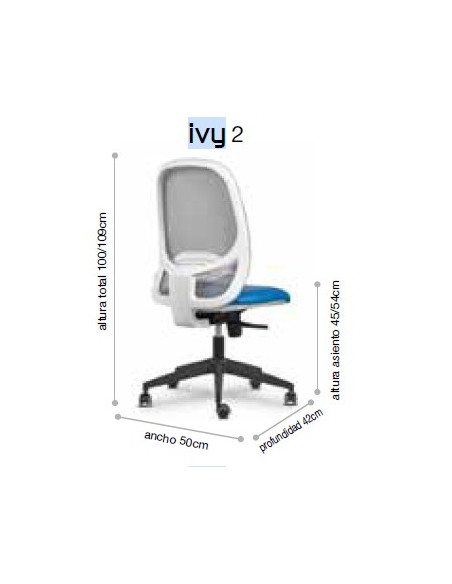 Silla malla y polipiel, IVY 1-2